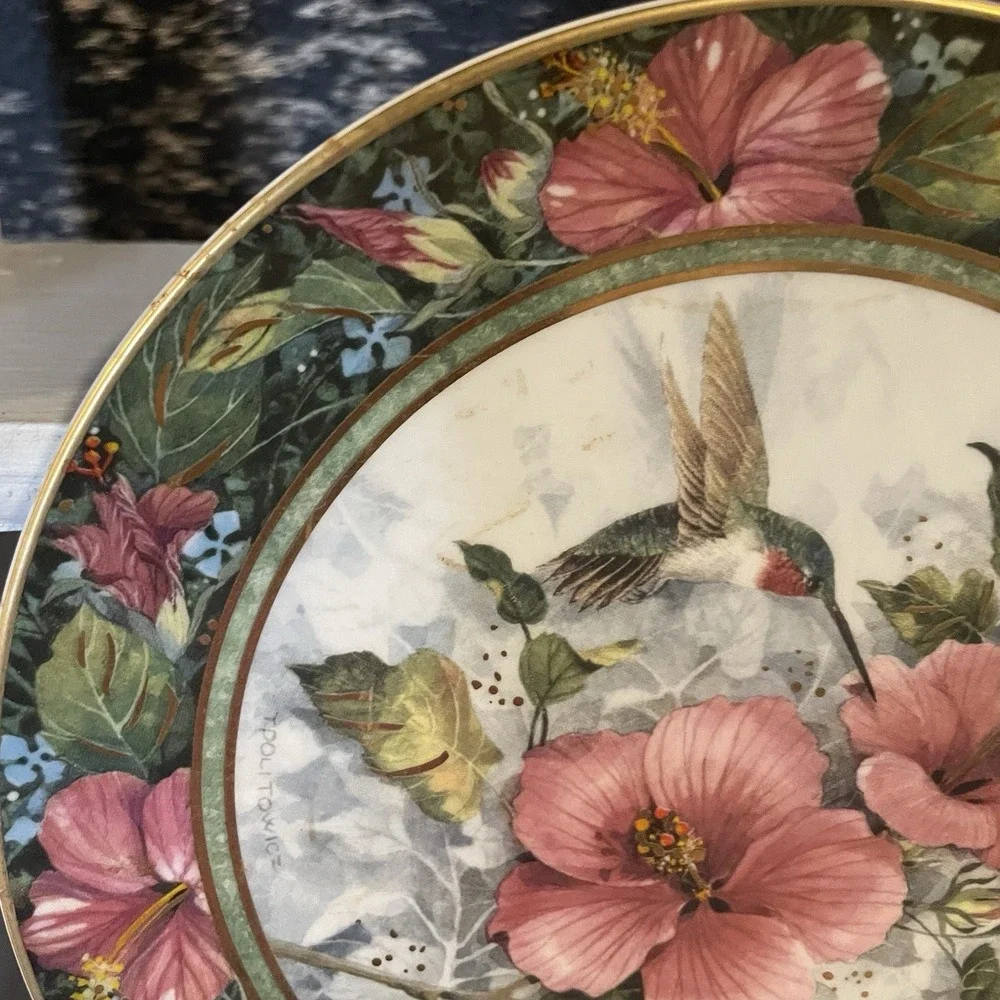 Royal Doulton Franklin Mint The Imperial Hummingbird Plate‎ T. Politowicz
